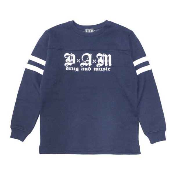 画像1: [DxAxM]-Football Sweat-Navy- (1)