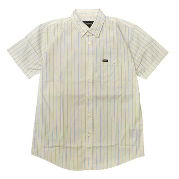 画像1: [BRIXTON]-HOWL S/S WOVEN-OFF WHITE/BLUE- (1)