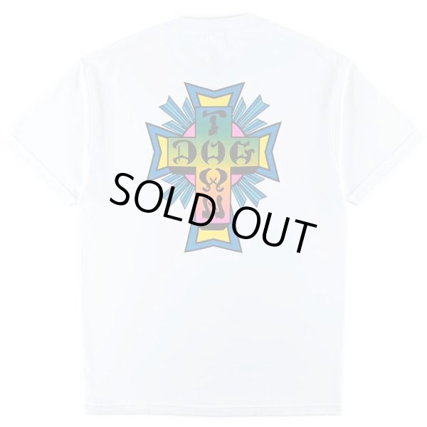 画像1: [DOG TOWN]Cross Logo NEON S/S Tee-WHITE- (1)
