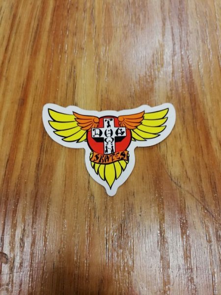 画像1: [DOG TOWN]-Wings STICKERS-YEL/RED-2.5"- (1)