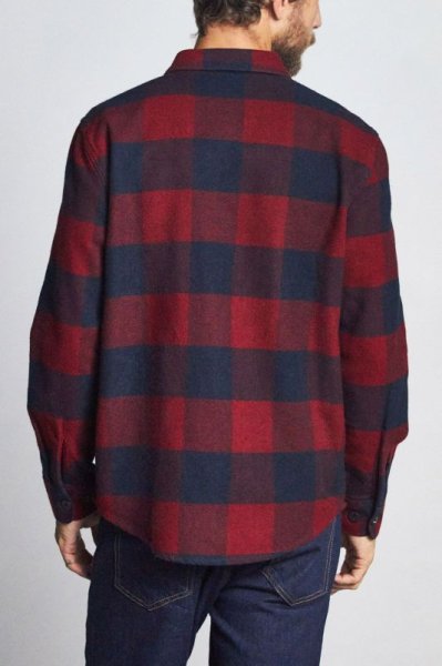 画像4: [BRIXTON]-DURHAM L/S FLANNEL-NAVY/RED- (4)