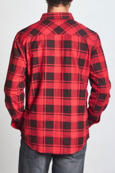 画像3: [BRIXTON]-BOWERY LW L/S FLANNEL-RED/BLACK- (3)