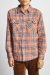 画像2: [BRIXTON]-BOWERY L/S FLANNEL-SALMON/NAVY- (2)