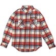 画像1: [seedleSs]-sd raised check nel shirt-RED/BEIGE- (1)