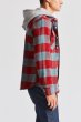 画像3: [BRIXTON]-BOWERY HOOD L/S FLANNEL-BLUE HAZE/CARDINAL- (3)