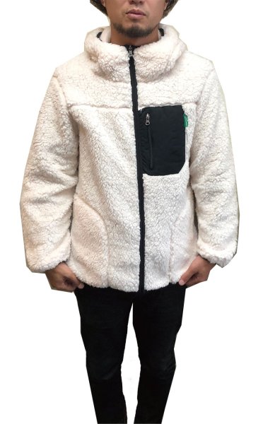 画像8: [seedleSs]-sd NYLON BOA FLEECE 3way JKT-BLACK- (8)