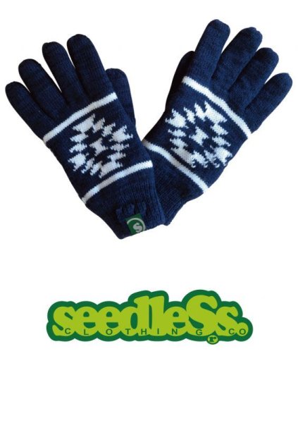 画像1: [seedleSs]-sd Thinsulate glove-NAVY- (1)