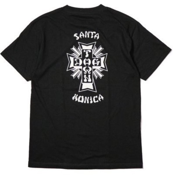 画像1: [DOGTOWN]-Cross Logo x Santa Monica Tee-BLACK- (1)