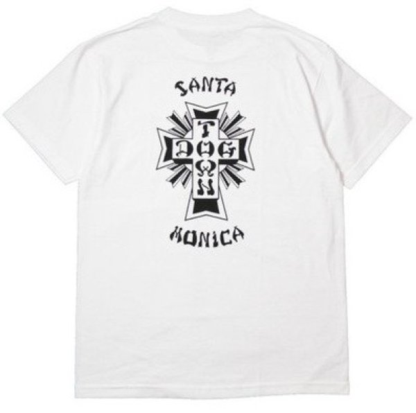 画像1: [DOGTOWN]-Cross Logo x Santa Monica Tee-WHITE- (1)