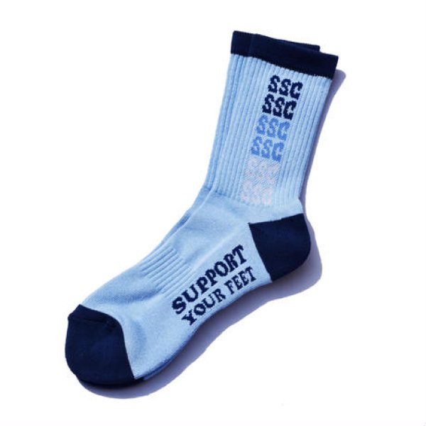 画像1: [SURF SKATE CAMP]-Rainbow socks-BLUE/NAVY- (1)