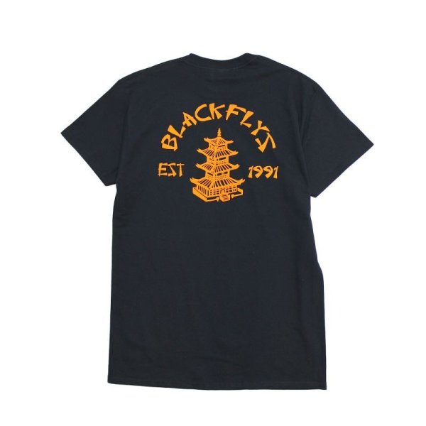 画像1: [BLACK FLYS]-PAGODA S/S Tee-BLACK- (1)