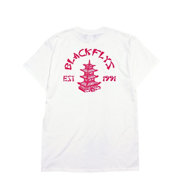 画像1: [BLACK FLYS]-PAGODA S/S Tee-WHITE- (1)