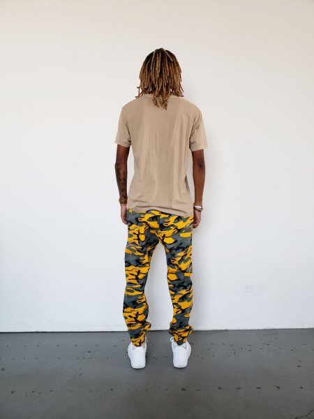 画像3: [NEOBLUE]-7635 Camo Yellow Jogger Pants- (3)