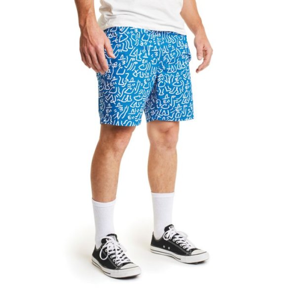 画像3: [BRIXTON]-STEADY ELASTIC WB SHORT-Royal/White- (3)