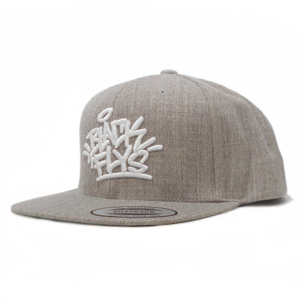 画像1: [BLACK FLYS]-FLYTAG Snapback Cap-Heather GREY- (1)