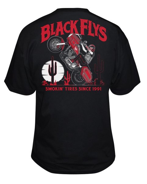 画像1: [BLACK FLYS]-FLY SAVAGE S/S Tee-BLACK- (1)