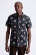 画像2: [BRIXTON]-CHARTER PRINT S/S WVN-Black/Silver- (2)