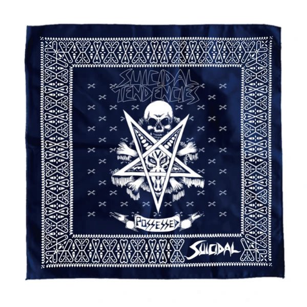 画像1: [SUICIDAL TENDENCIES]-ST Possessed BANDANA-NAVY- (1)