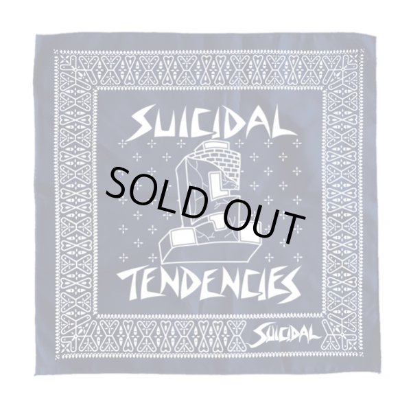 画像1: [SUICIDAL TENDENCIES]-ST Brick Logo BANDANA-NAVY- (1)