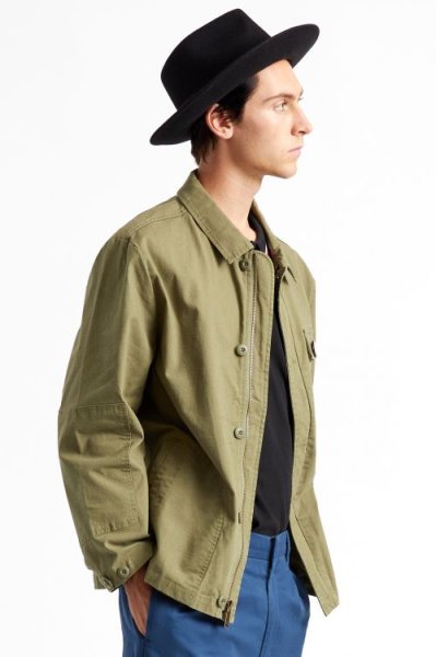 画像4: [BRIXTON]-Strummer Jacket-Army Green- (4)