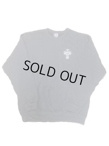 画像1: [DOGTOWN]-Cross Logo Crew Neck Sweat-BLACK- (1)