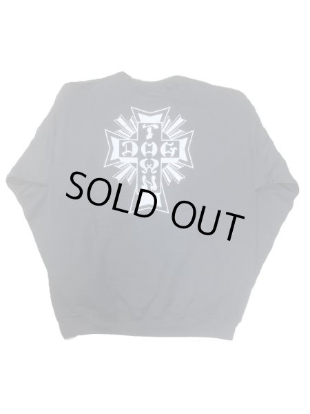 画像2: [DOGTOWN]-Cross Logo Crew Neck Sweat-BLACK- (2)