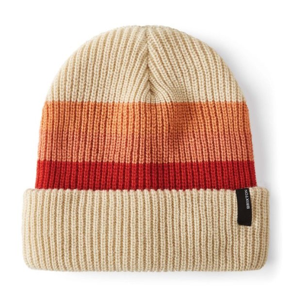 画像1: [BRIXTON]-HEIST STRIPE BEANIE-GRAVEL- (1)