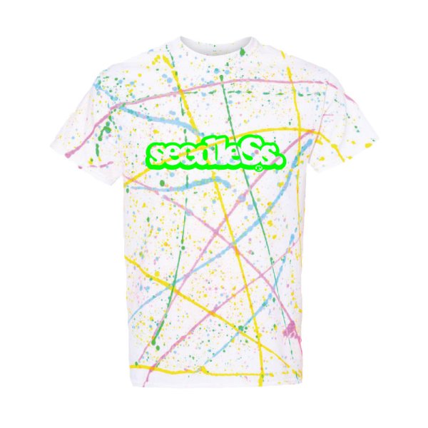 画像1: [seedleSs]-sd splatter S/S Tee-White Multi- (1)