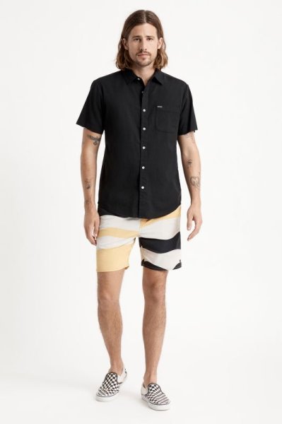画像2: [BRIXTON]-VOYAGE SHORT-BLACK/BLONDE- (2)