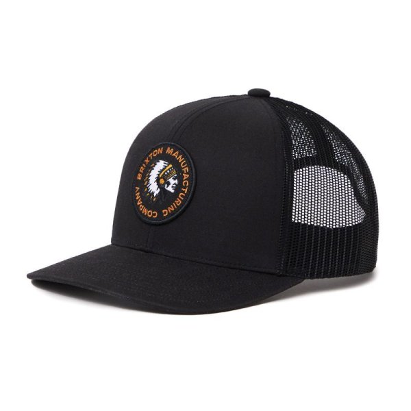 画像1: [BRIXTON]-RIVAL STAMP X MP MESH CAP-BLACK- (1)