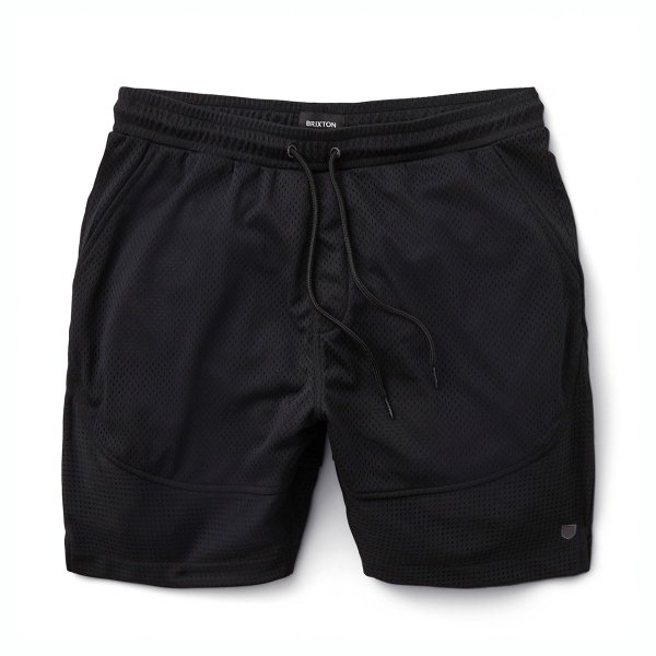 画像1: [BRIXTON]-SHIELD MESH SHORT-BLACK- (1)