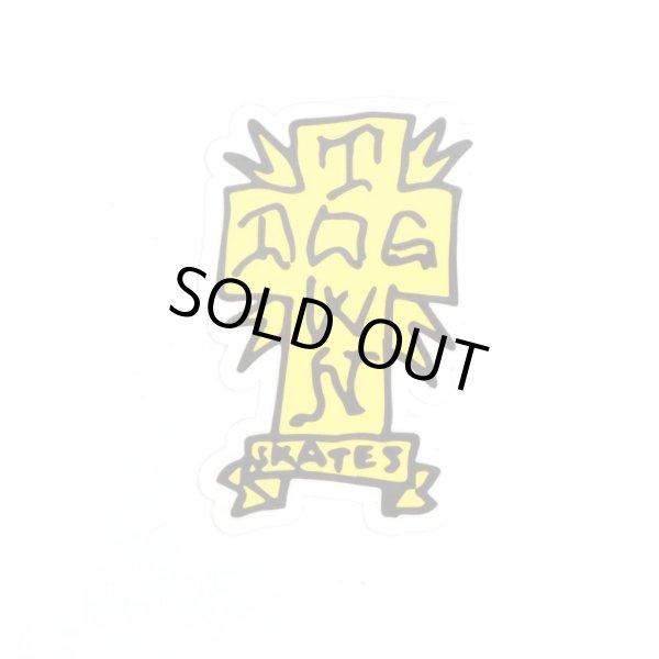 画像1: [DOG TOWN]-Gonz Cross Stickers Yellow-3"- (1)