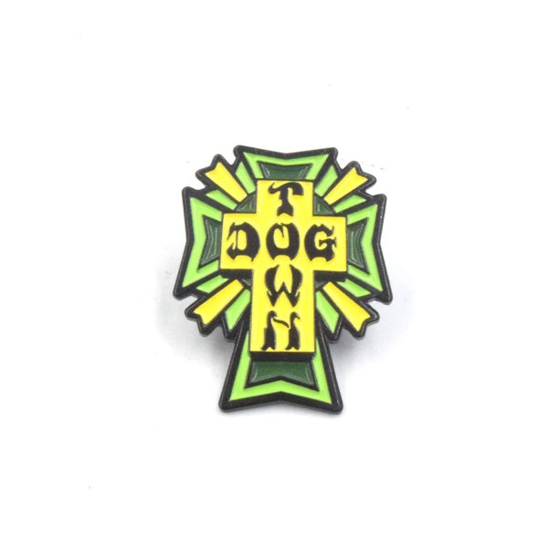 画像1: [DOG TOWN]-Enamel Pin Cross Logo GREEN- (1)