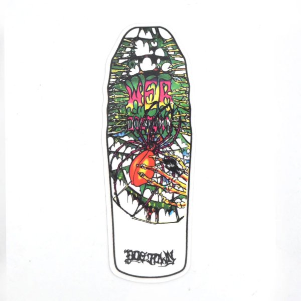 画像1: [DOG TOWN]-Web Deck Stickers WHITE-4.5"- (1)