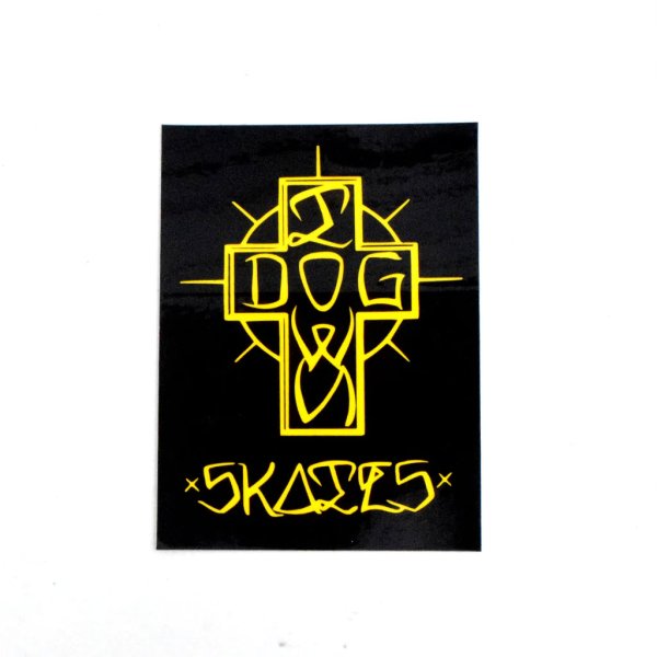 画像1: [DOG TOWN]-Ese Cross Stickers BLACK-4"- (1)
