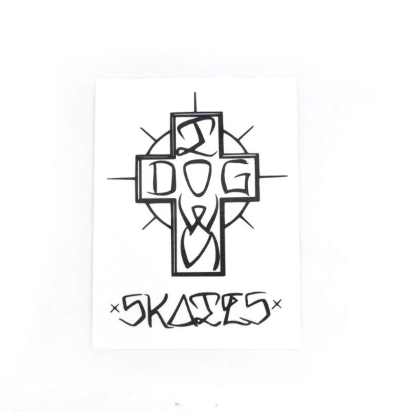 画像1: [DOG TOWN]-Ese Cross Stickers WHITE-4"- (1)