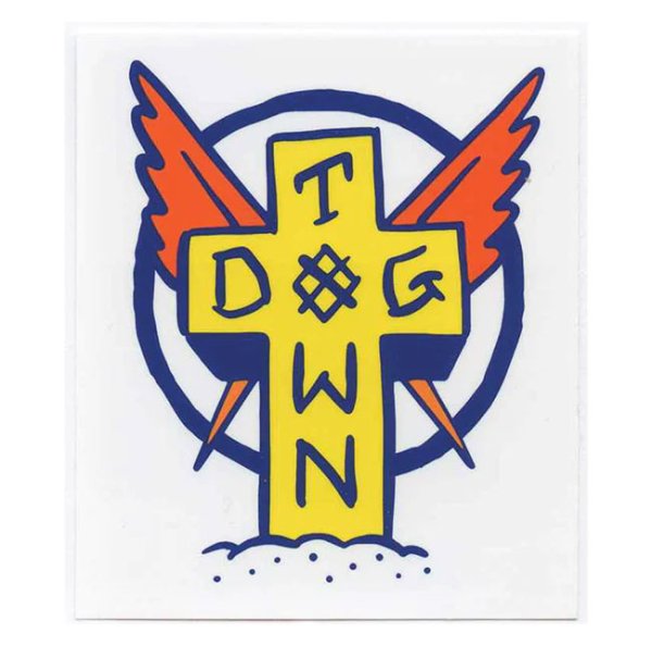 画像1: [DOG TOWN]-Scratch Cross Stickers WHITE-3.75"- (1)