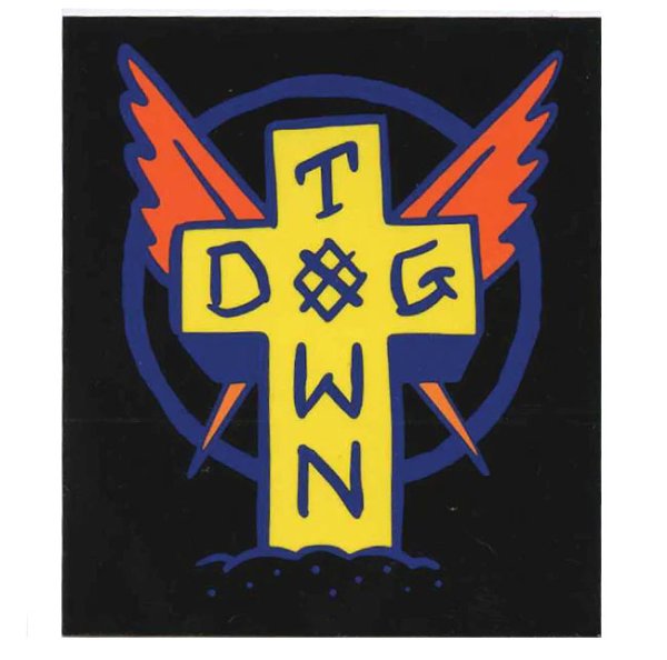 画像1: [DOG TOWN]-Scratch Cross Stickers BLACK-3.75"- (1)