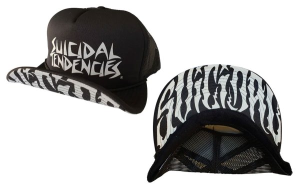 画像1: [SUICIDAL TENDENCIES]-OG Flip Up NEW SUICIDAL Brim Mesh Cap-BLACK- (1)