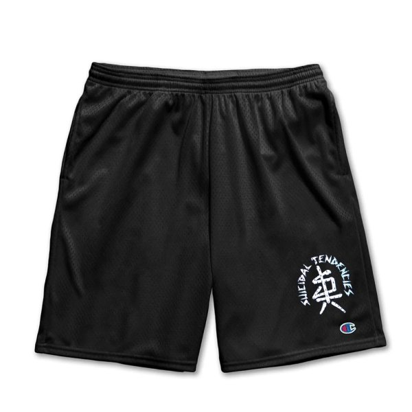 画像1: [SUICIDAL TENDENCIES]-OG SUICIDAL Athletic Mesh Shorts-BLACK- (1)