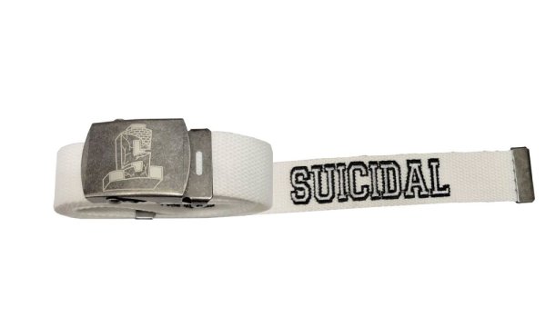 画像1: [SUICIDAL TENDENCIES]-ST LOGO BELT-WHITE- (1)