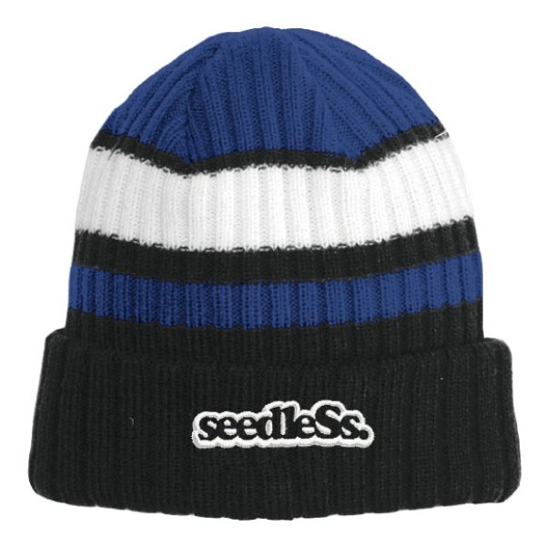 画像1: [seedleSs]-sd stripe beanie-BLUE- (1)