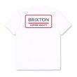 画像1: [BRIXTON]-PALMER PROPER S/S Tee-WHITE/PACIFIC BLUE/ALOHA RED- (1)