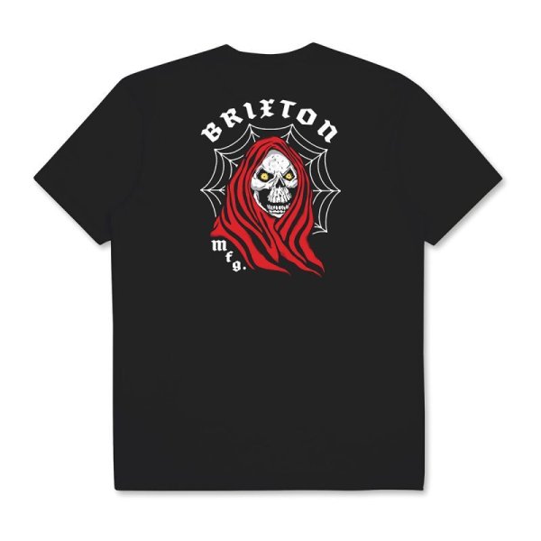 画像1: [BRIXTON]-REAPER S/S Tee-BLACK- (1)