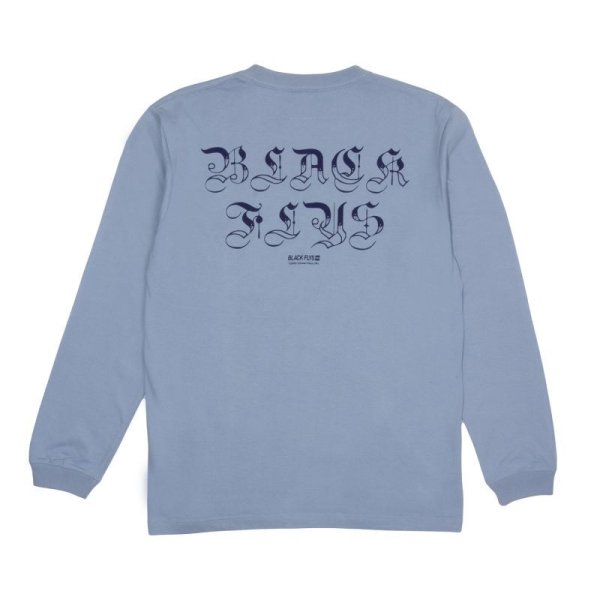 画像1: [BLACK FLYS]-BARRIO L/S Tee-ACID BLUE- (1)