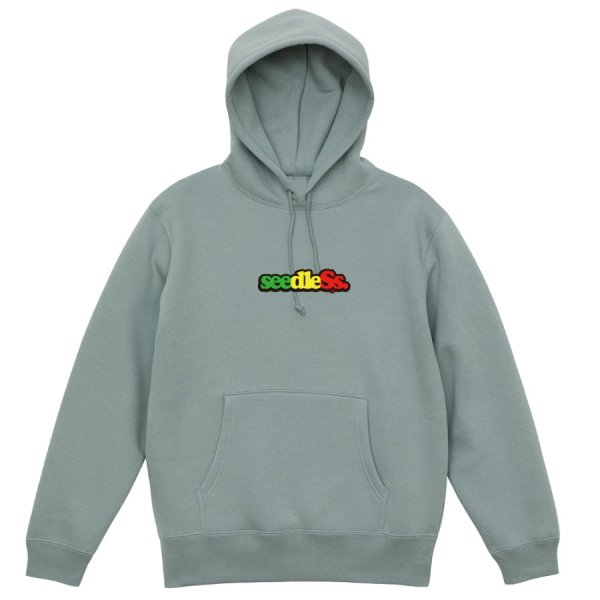 画像1: [seedleSs]-rusta Jam EMB HOODIE-smokey green- (1)