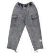 画像1: [seedleSs]-sd denim wide easy cargo pants-chemical black- (1)