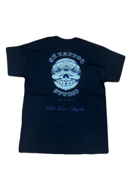 画像1: [ST TATTOO STUDIO]-Sugar Skull S/S Tee-BLACK- (1)