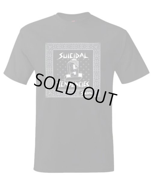 画像1: [SUICIDAL TENDENCIES]-ST BRICK LOGO BANDANA Tee-BLACK- (1)