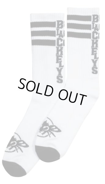 画像1: [BLACK FLYS]-FLY STRIPER SOCKS-WHITE- (1)